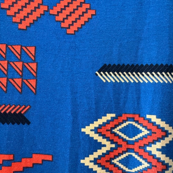 LuLaRoe Blue and Red Patterned Maxi Dress - Picture 3 of 5